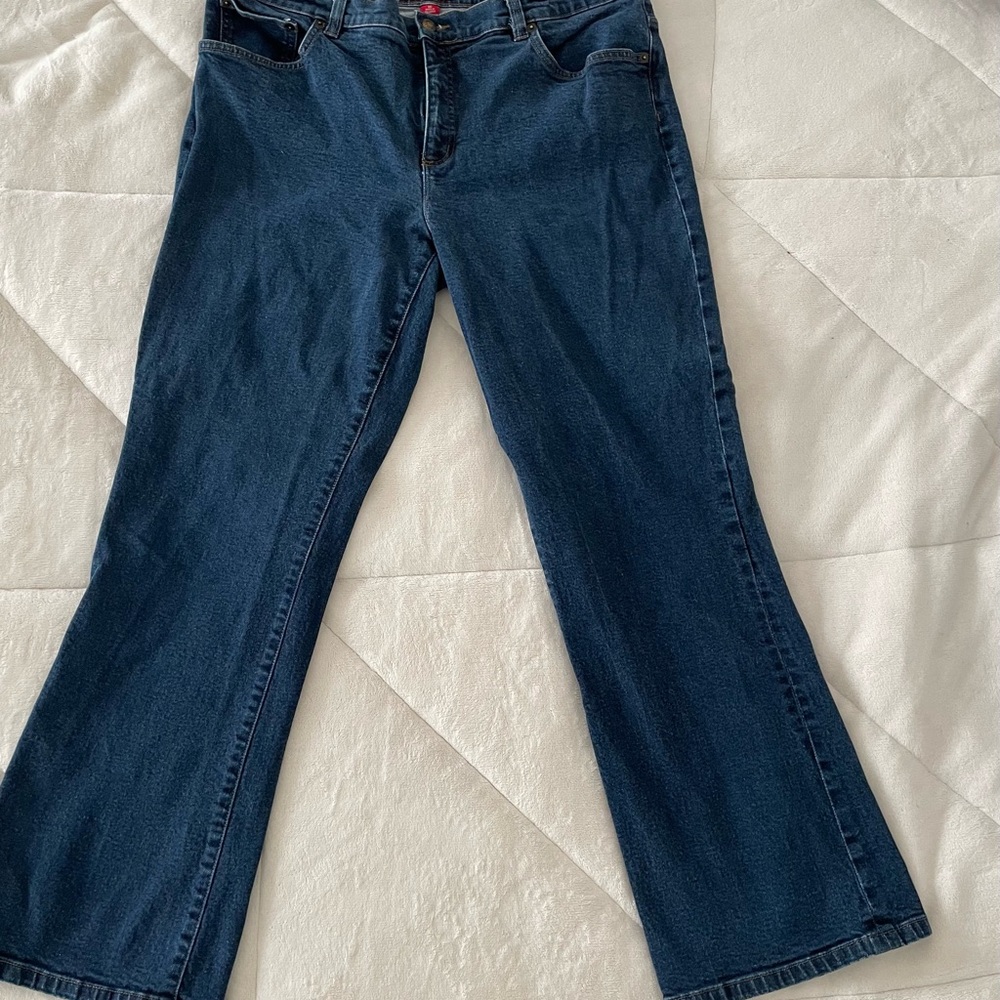 Chaps Dark Blue Madden Bootcut Jeans size 16